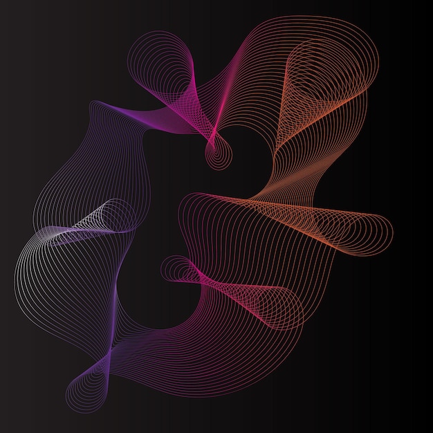 Motif de lignes vecteur de fond géométrie fine