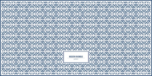 Motif losange moderne à dominante bleue