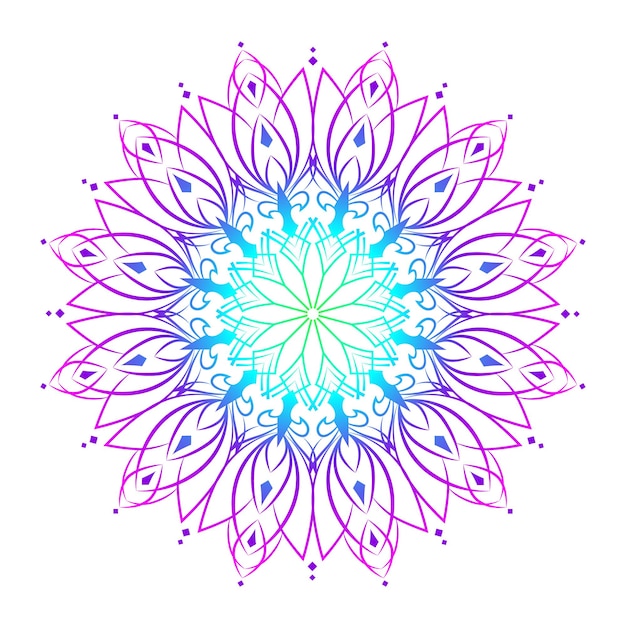 Motif De Mandala De Couleur Dégradé