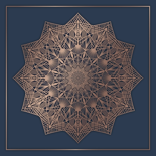 Motif De Mandala Doré Classique