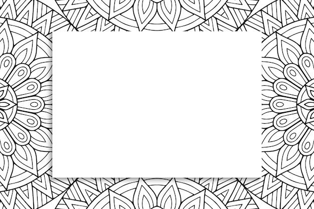 Motif De Mandala Ornemental Décoratif Avec Fond.