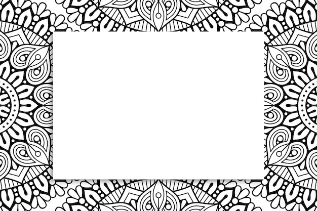 Motif De Mandala Ornemental Décoratif Avec Fond.