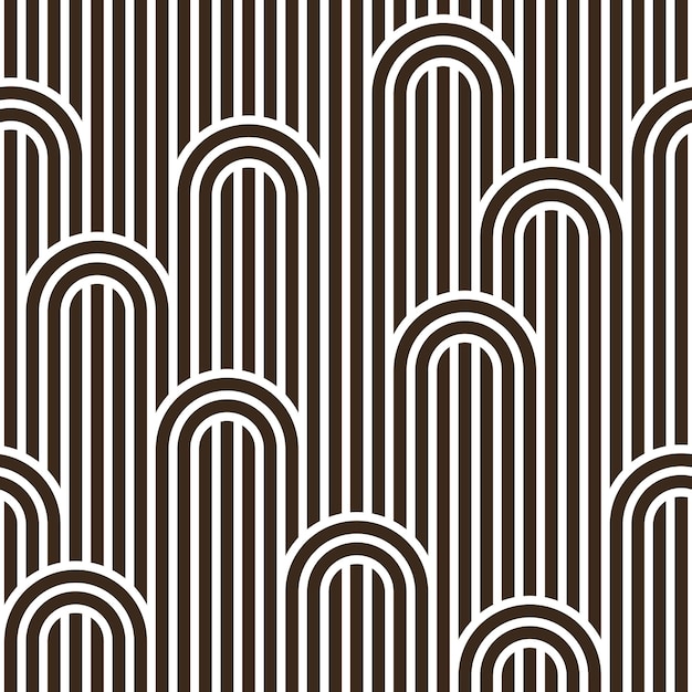 Motif Minimaliste Géométrique Vectoriel Linéaire Sans Couture, Fond De Carrelage De Lignes Abstraites, Tissage à Rayures, Labyrinthe Optique, Rayures Torsadées.