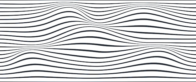 Motif minimaliste sans couture doublé avec illusion d'optique, arrière-plan de lignes minimales de vecteur op art, fond d'écran minimal de carreaux à rayures ou arrière-plan de site Web.