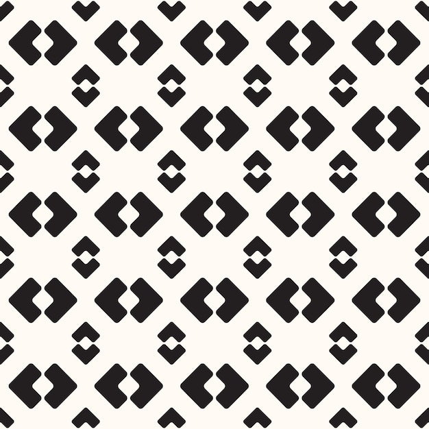 Motif monochrome sans soudure géométrique de vecteur