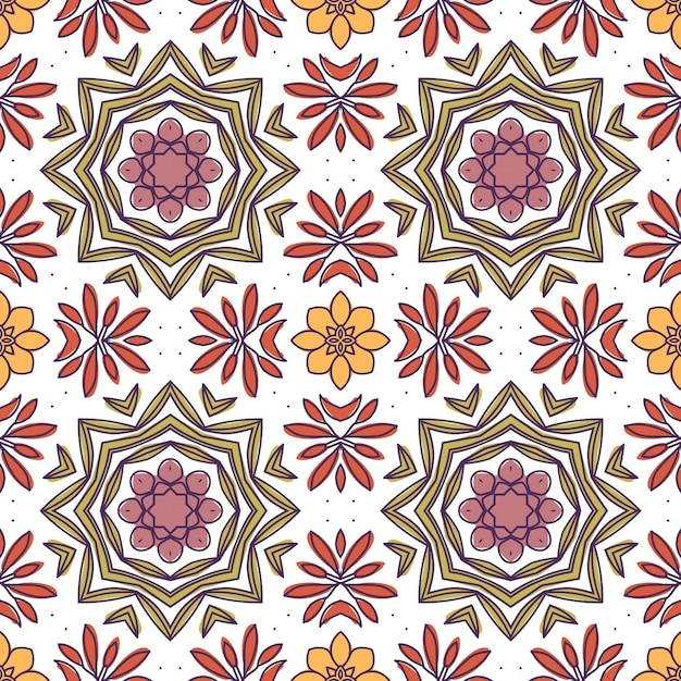 Vecteur motif de mosaïque florale