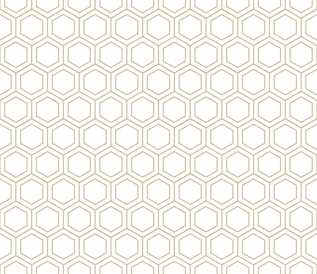 Le motif de nid d'abeille géométrique sans couture La texture hexagonale des cellules Arrière-plan vintage abstrait