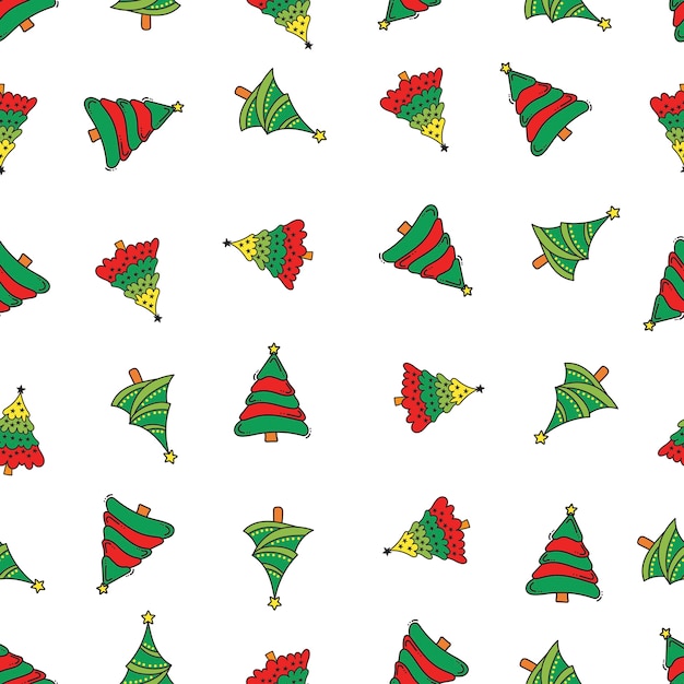 Motif De Noël Doodle Tree