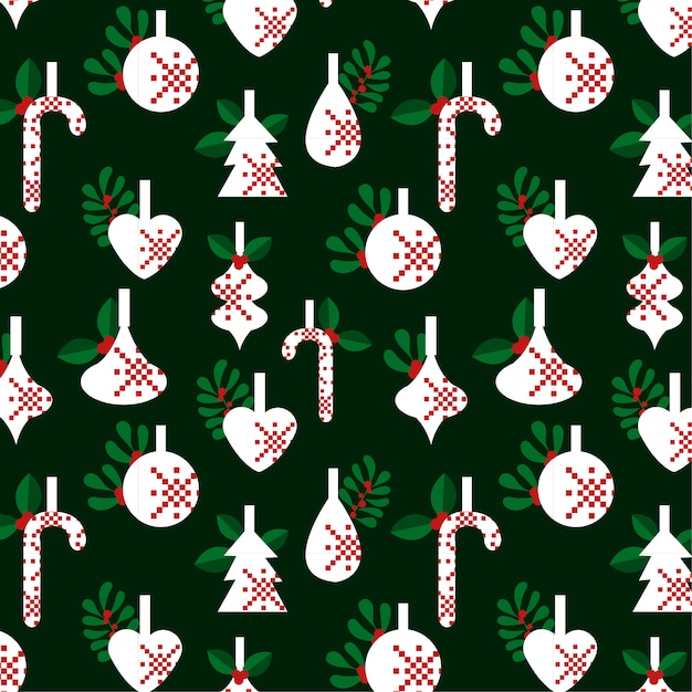 Motif De Noël élégant Avec Des Motifs De Noël