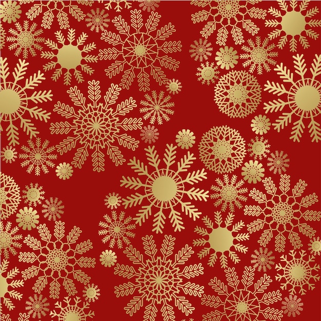 Motif De Noël De Fond Avec Illustration Vectorielle De Flocons De Neige