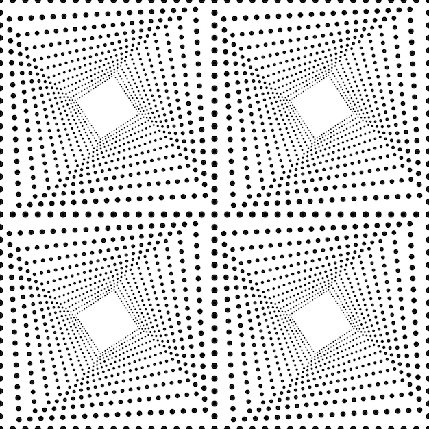 Motif Noir Et Blanc Sans Couture De Différentes Formes Géométriques