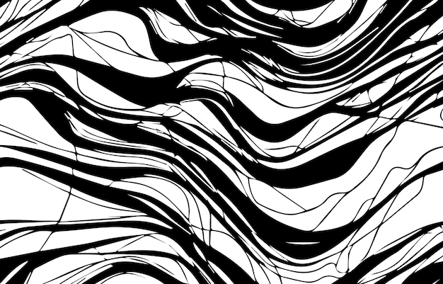 Motif noir et blanc Texture abstraite Conception de fond abstrait Illustration vectorielle