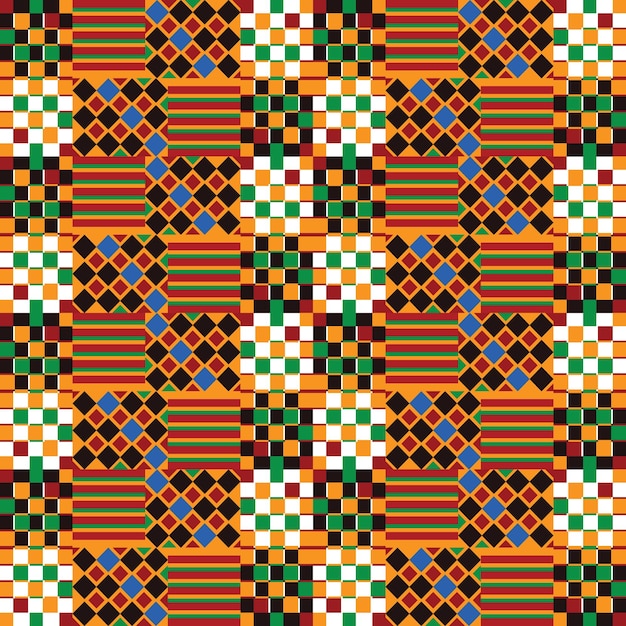 Motif Numérique Sans Couture Kente