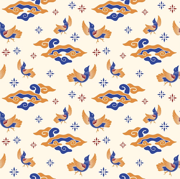 Vecteur motif oiseau dansant