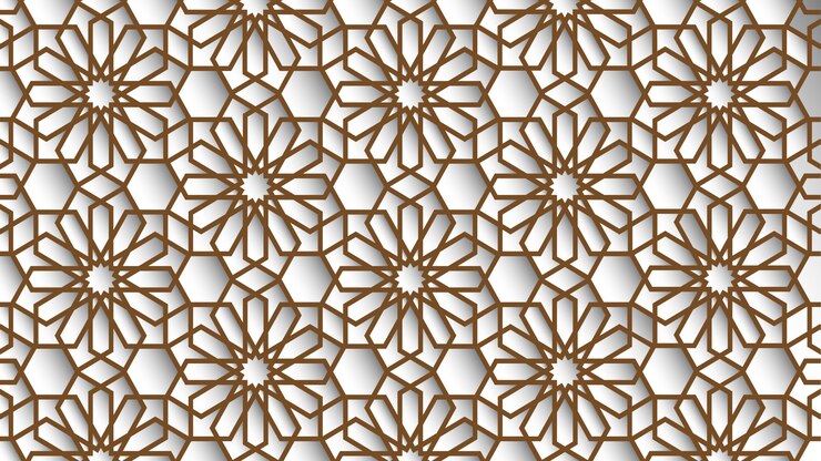 Vecteur motif oriental de couleurs blanc et beige