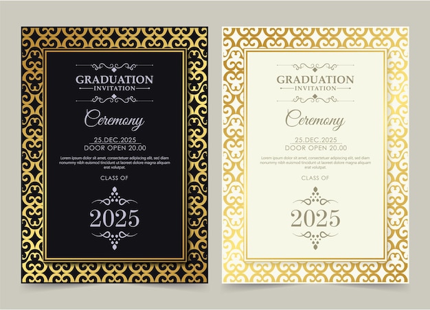 Motif Ornemental De Style Fond Invitation Or