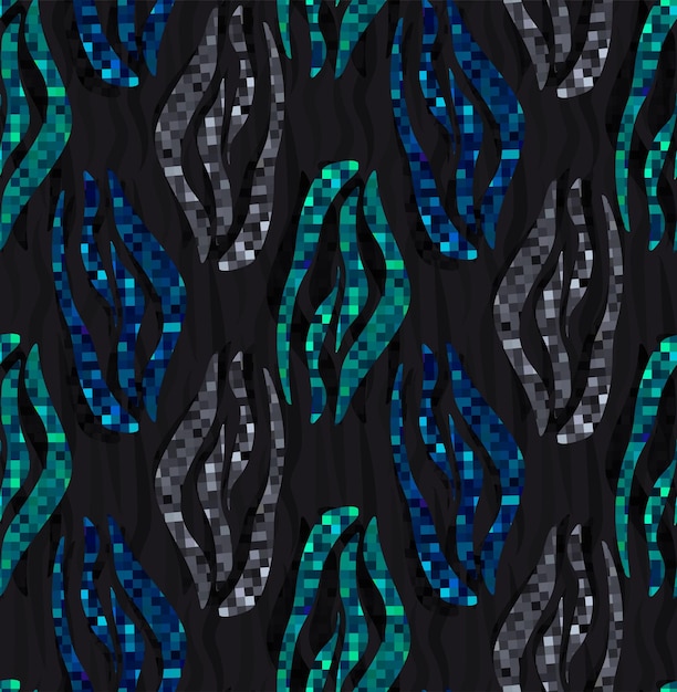 Motif de paillettes turquoise et bleu sans couture. illustration vectorielle. fond de lueur