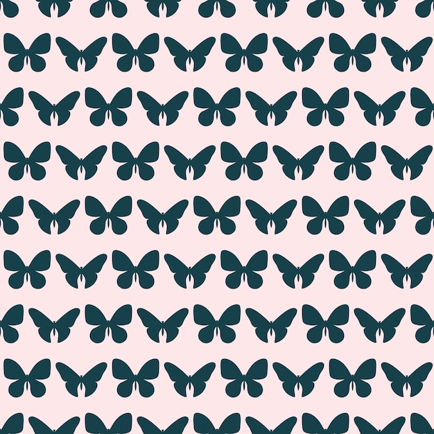 Vecteur motif de papillons de vecteur abstrait sans soudure de fond