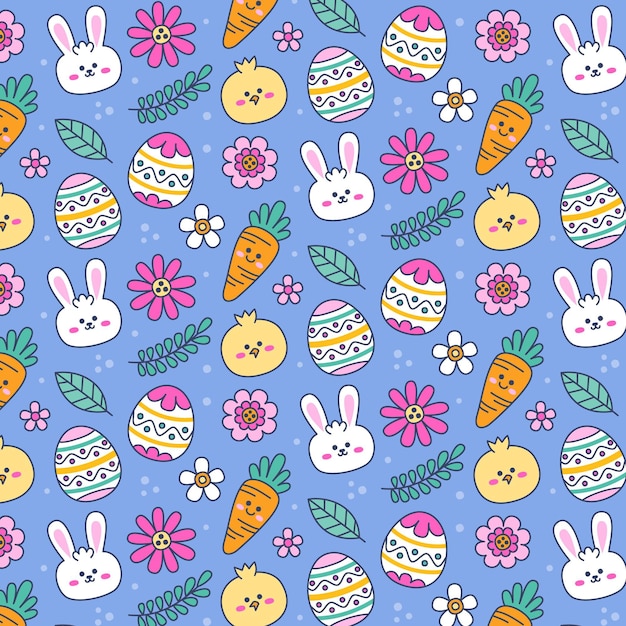 Motif de Pâques dessiné à la main