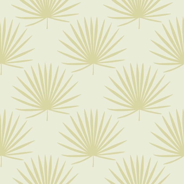 Motif Pastel Transparent Tropical Avec Des Feuilles De Palmier Jaune.