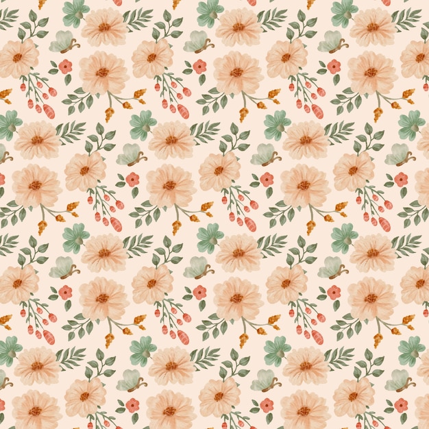 Vecteur motif de petites fleurs aquarelle