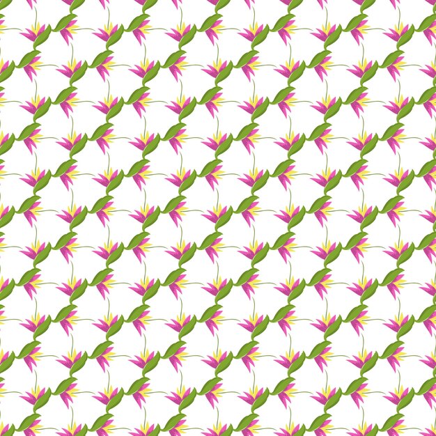 Vecteur motif de petites fleurs plates colorées à vecteur libre