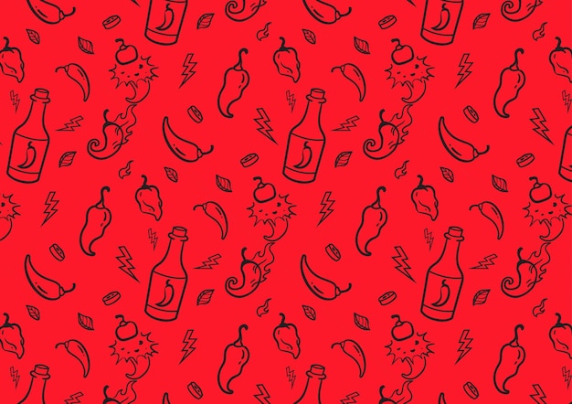 motif de piment rouge épicé