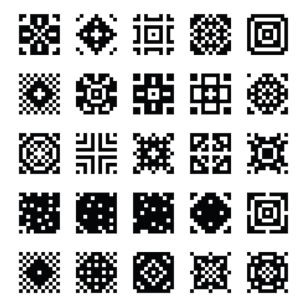 Motif De Pixels Noir Et Blanc