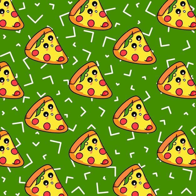 Vecteur motif de pizza sans couture vectoriel