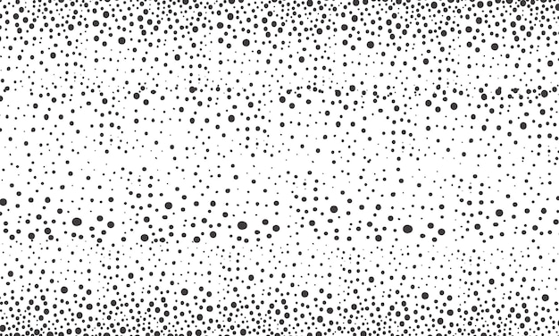 Vecteur motif de points de demi-teintes pois noirs et blancs sur fond blanc