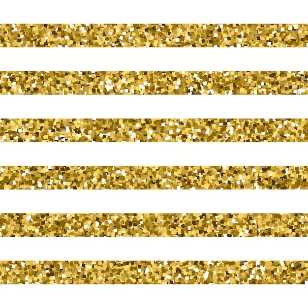 Vecteur motif rayé de paillettes avec effet d'or scintillant