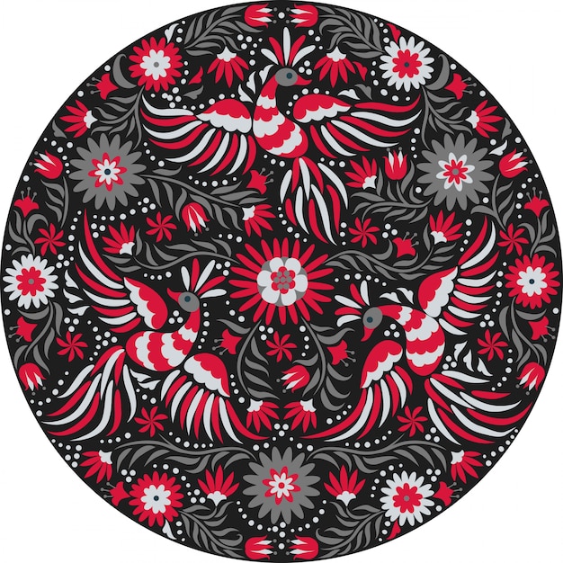 Motif Rond De Broderie Mexicaine