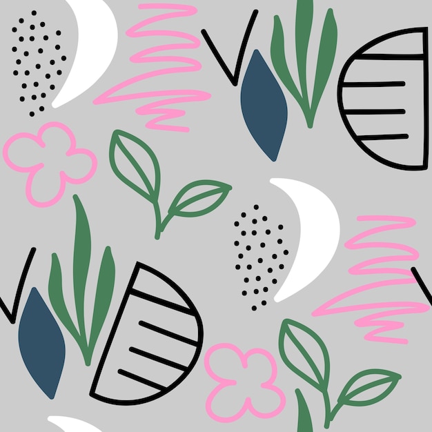 Motif sans couture abstrait floral vectoriel