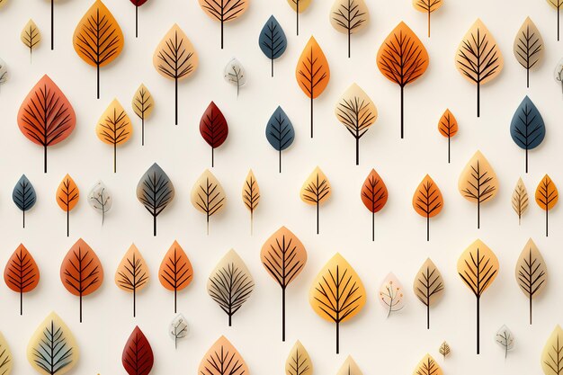 Vecteur motif sans couture d'arbre de noël arbres forestiers abstraits motif mignon avec des arbres pour les textiles
