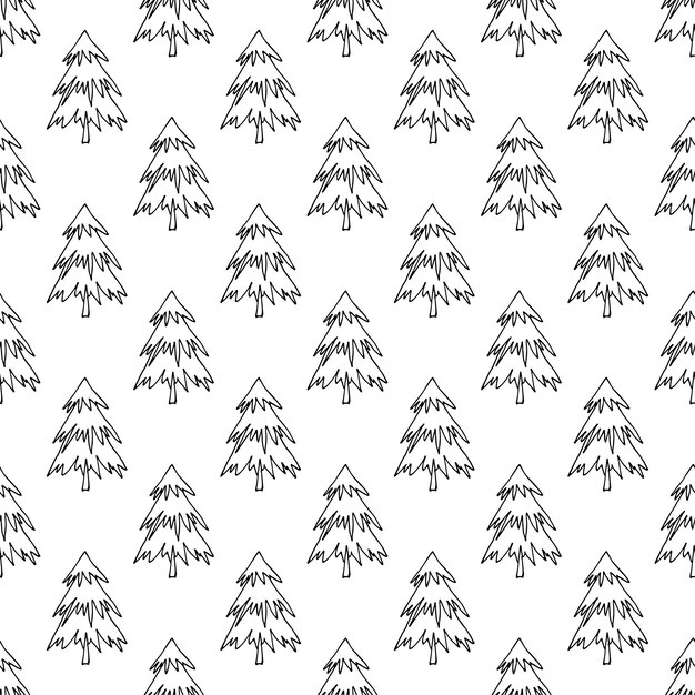 Motif sans couture avec un arbre de Noël scandinave géométrique minimal pour l'impression décorative des cartes de vœux en papier d'emballage et du tissu