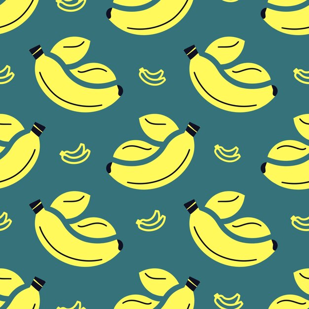 Vecteur le motif sans couture de l'art vectoriel de la banane