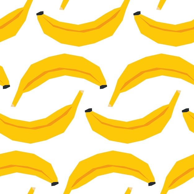 Motif Sans Couture Avec Des Bananes Papier D'emballage D'arrière-plan Avec Des Fruits Tropicaux Dessin De Style Applique