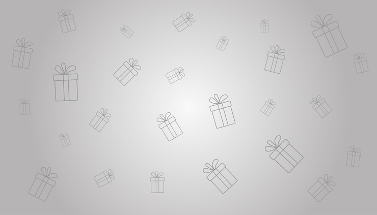 Vecteur motif sans couture avec des boîtes-cadeaux sur fond gris