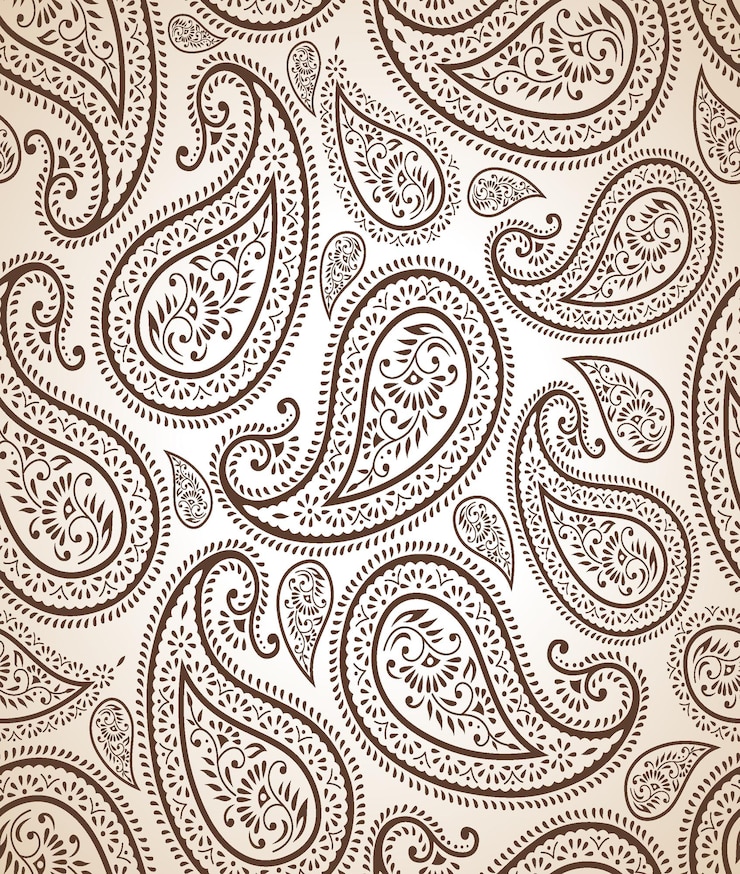 Vecteur un motif sans couture avec un cachemire.