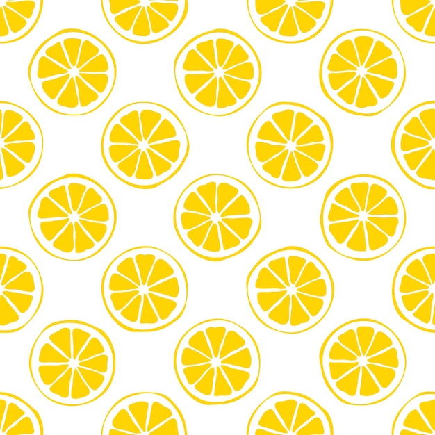 Le motif sans couture du citron à fond blanc