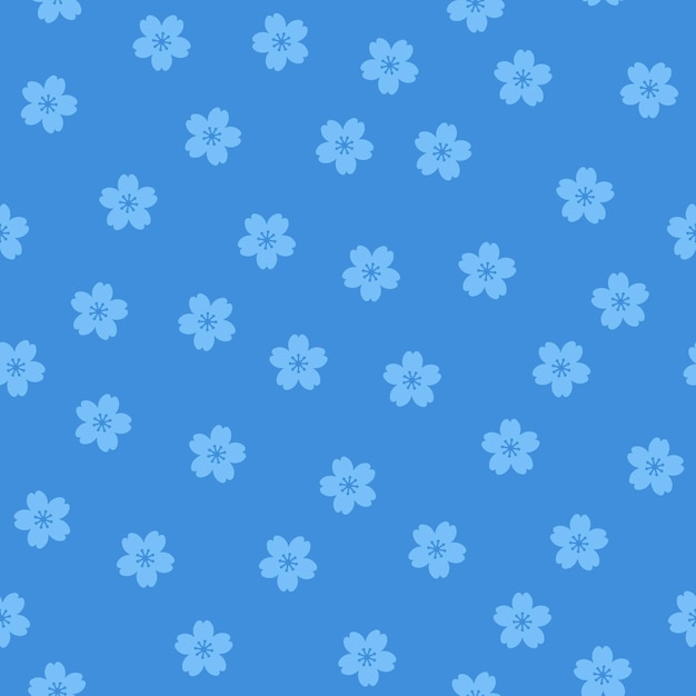 Un Motif Sans Couture Avec Une Fleur De Sakura Bleue