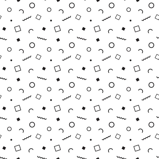 Motif sans couture avec forme et lignes