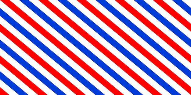 Motif sans couture lumineux avec des rayures bleues et rouges sur blanc
