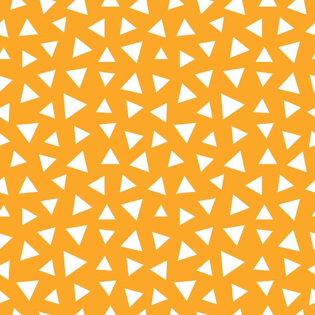 Motif sans couture orange avec des triangles blancs