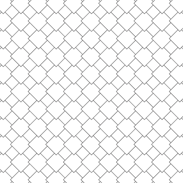 Motif sans couture d'un rectangle de treillis métallique à lignes carrées à fond blanc