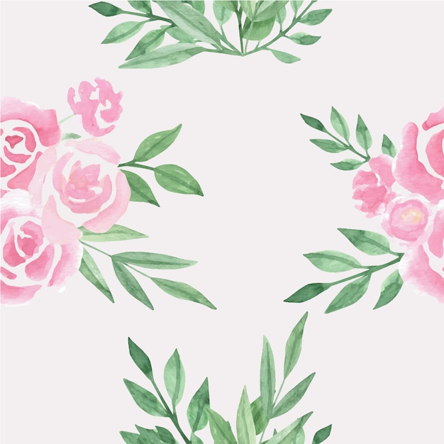 Un motif sans couture avec des roses à l'aquarelle lâches