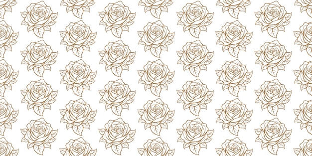 Vecteur motif sans couture avec des roses sur un fond blanc