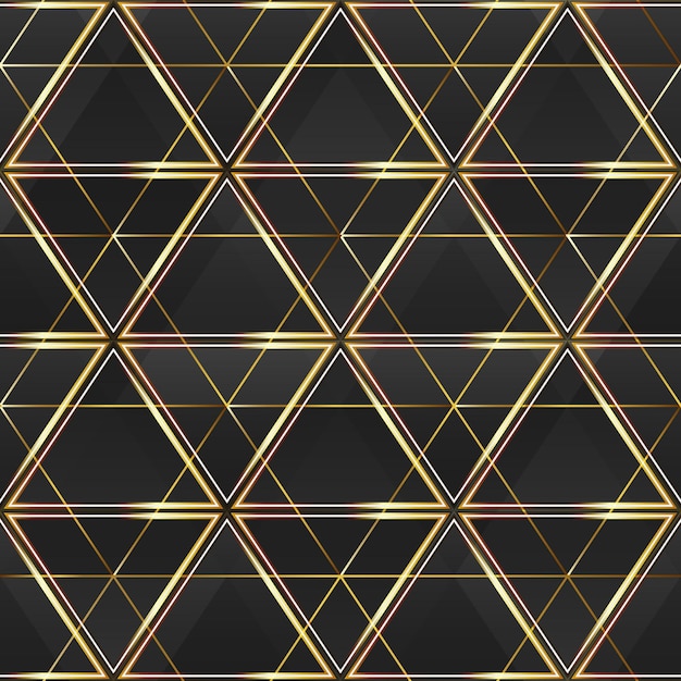 Motif sans couture en triangle doré