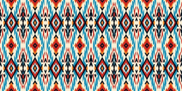 Un motif sans couture tribal géométrique batik ikataztec style boho ethnique modèle sans coutture