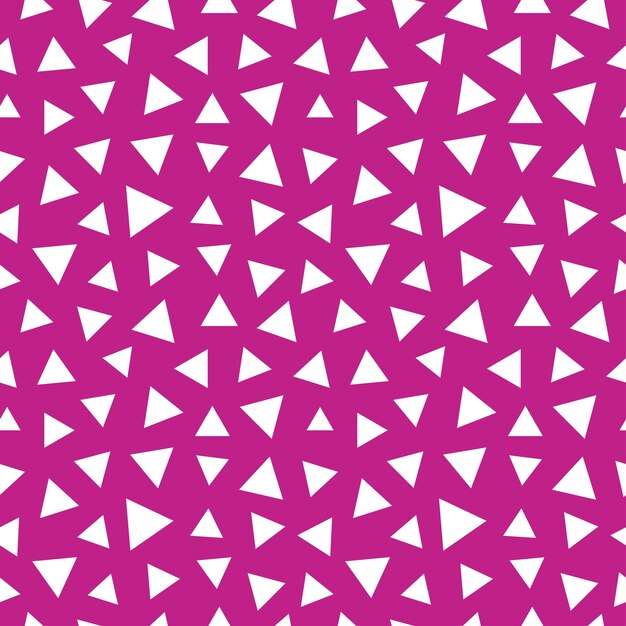 Vecteur motif sans couture violet avec des triangles blancs